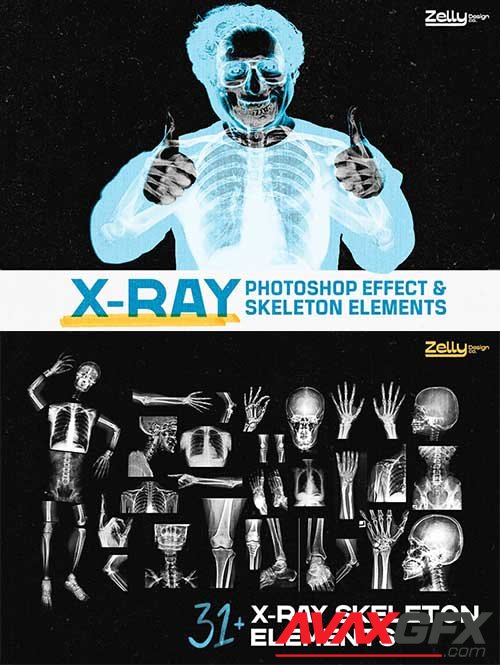 CreativeMarket - X-Ray Photo Effect & Elements 6219667