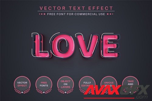 Love - Editable Text Effect - 6515596