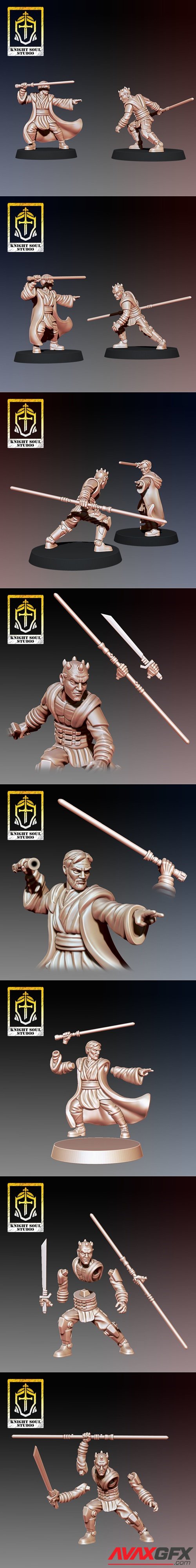 Obi Wan Kenobi VS Darth Maul – 3D Printable STL