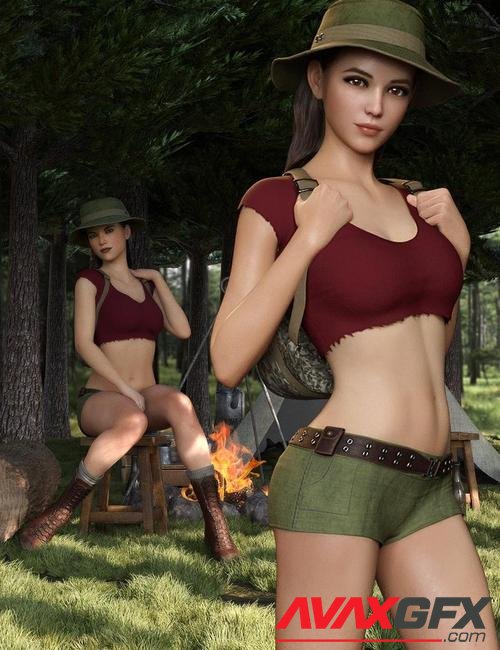 Jungle Girl Outfit Set for Genesis 8 and 8.1 Females