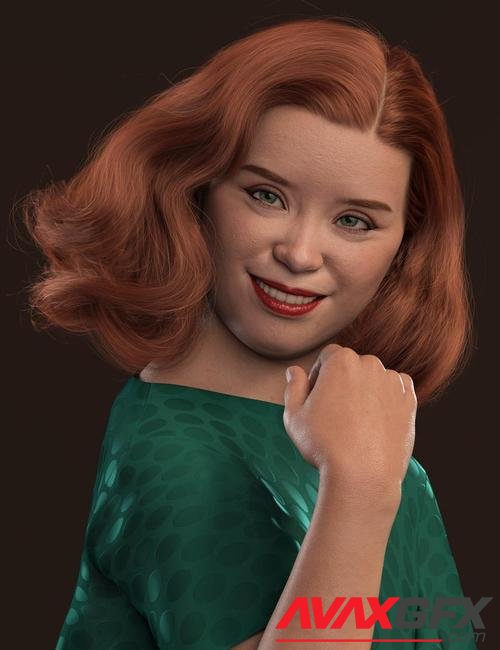 Vintage Curl Hair for Genesis 8 and Genesis 8.1 Females