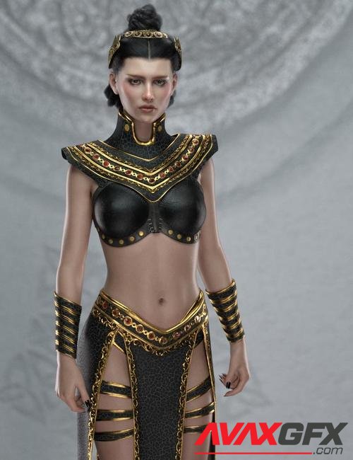 Night Queen Outfit for Genesis 8 Females