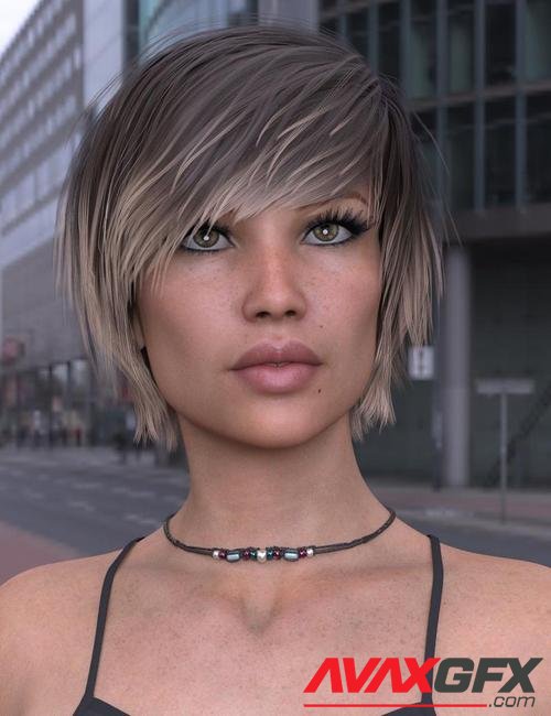 Exie Hair for Genesis 3 and 8 Female(s)