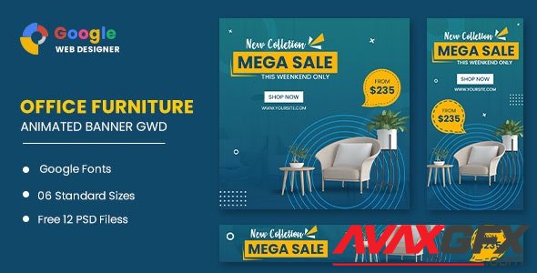 CodeCanyon - Office Furniture Google Adwords HTML5 Banner Ads GWD v1.0 - 33905453