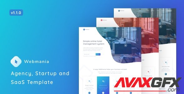 ThemeForest - Webmania v1.1.0 - Agency, Startup and SaaS Template - 22802780