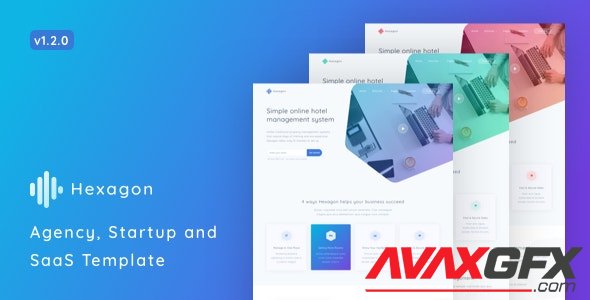 ThemeForest - Hexagon v1.2.0 - Agency, Startup and SaaS Template - 22288765