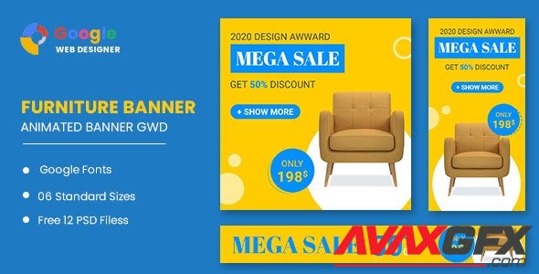 CodeCanyon - Furniture Google Adwords HTML5 Banner Ads GWD v1.0 - 33905450