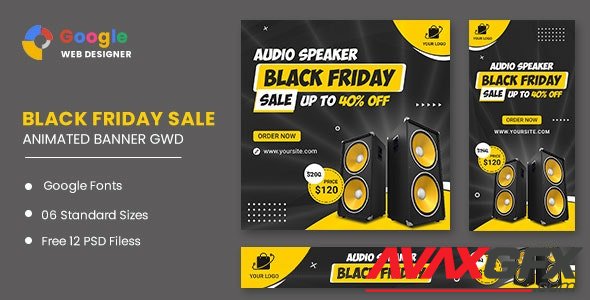 CodeCanyon - Black Friday Sale Audio HTML5 Banner Ads GWD v1.0 - 33905473