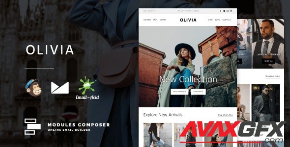 ThemeForest - Olivia v1.0 - E-commerce Responsive Email for Fashion & Accessories with Online Builder - 33897433