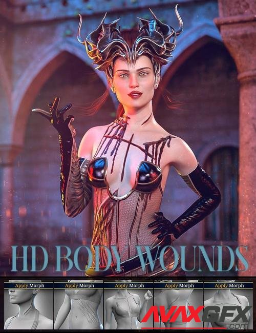 Body Wounds HD Morphs for Genesis 8 Female(s)