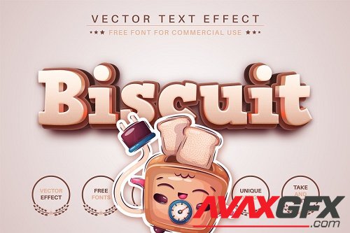 Bisquit - Editable Text Effect - 6516154