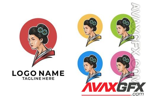 Geisha Mascot Logo Design