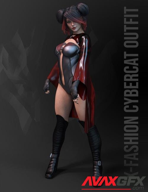 dForce X-Fashion Cybercat Outfit for Genesis 8 Female