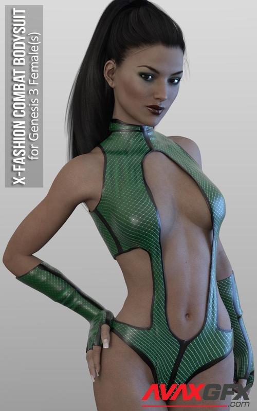X-Fashion Combat Bodysuit for Genesis 3 Females