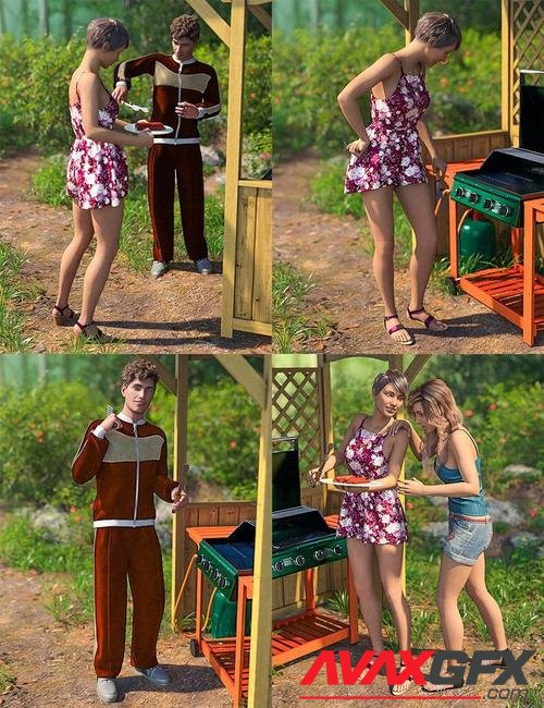 Grillin' Poses for Genesis 8