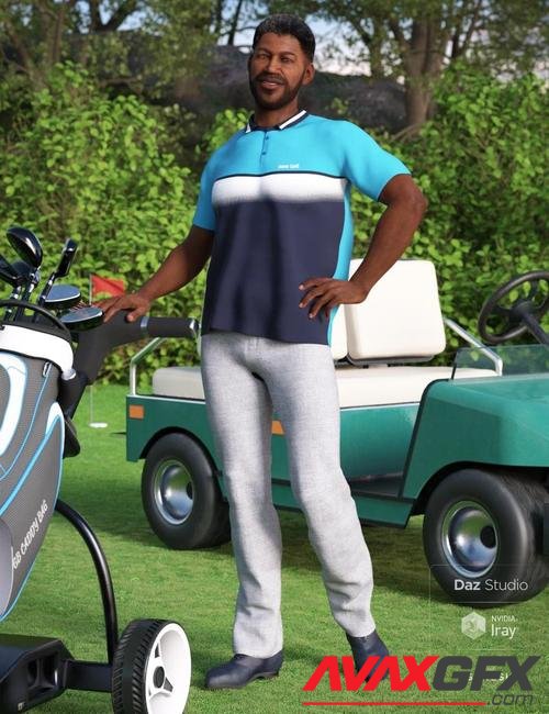 Casual Golf Outfit for Genesis 8 Male(s)