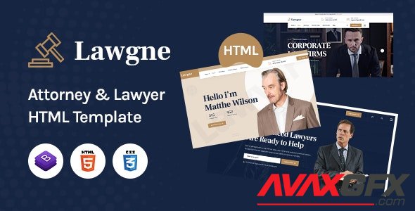 ThemeForest - Lawgne v1.0 - HTML Template for Attorney & Lawyers - 33923442