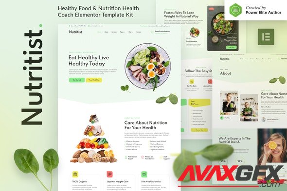 ThemeForest - Nutritist v1.0.0 - Healthy Food & Nutrition Coach Elementor Template Kit - 33959599