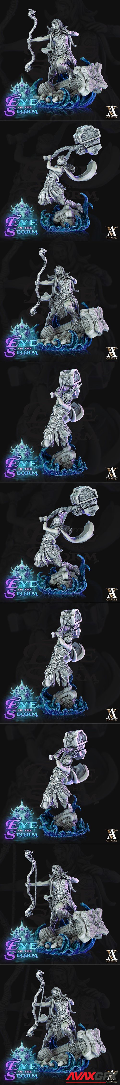 Storm Giant Battle Maidens – 3D Printable STL