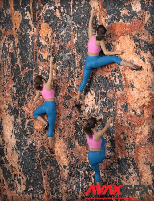 MDCH Climbing Poses for Genesis 3 and 8