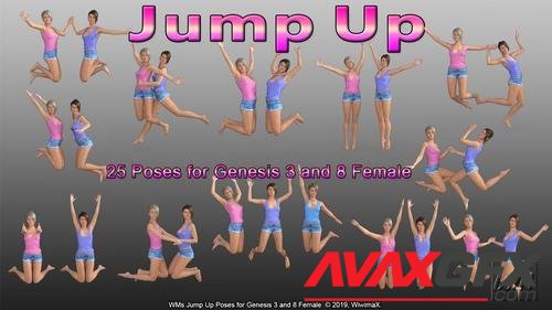 WMs Jump Up - Poses for Genesis 3 and 8 Female