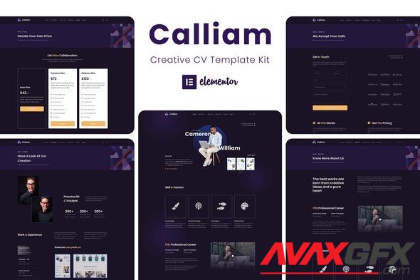 ThemeForest - Calliam v1.0.1 - Creative CV Elementor Template Kit - 33938733