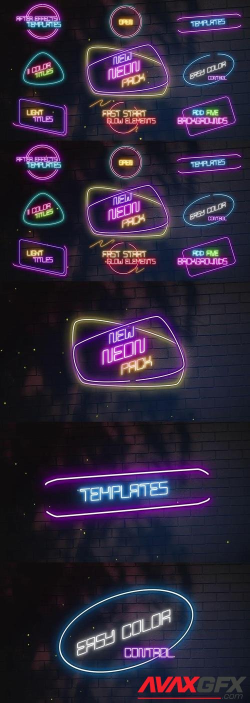 MotionArray – Neon Titles 985390