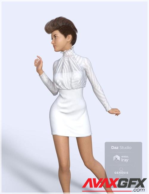 dForce Halter Mini Dress for Genesis 8 Female(s)