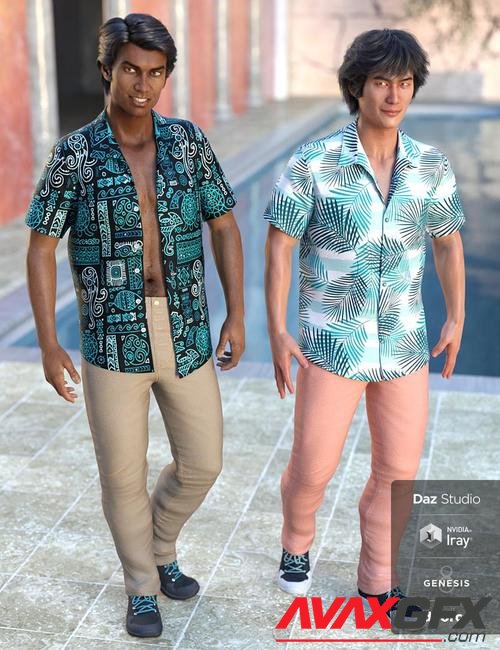dForce Party Oahu Outfit Textures