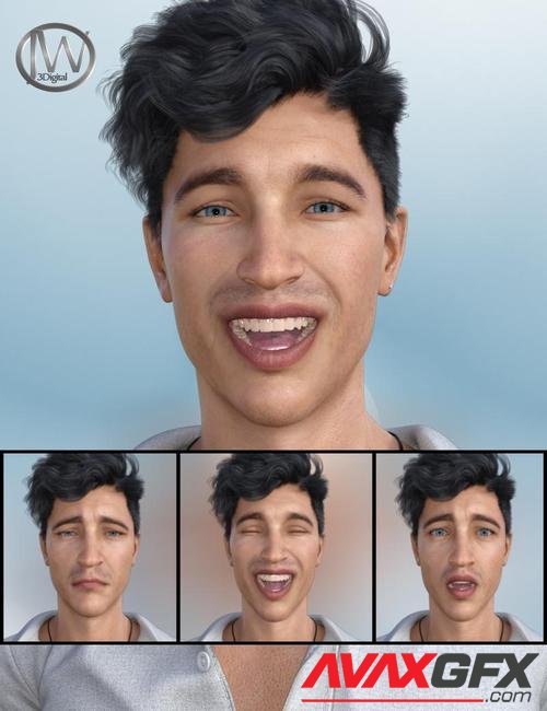 Emotional Guy - Expressions for Genesis 8 Male(s) and Owen 8