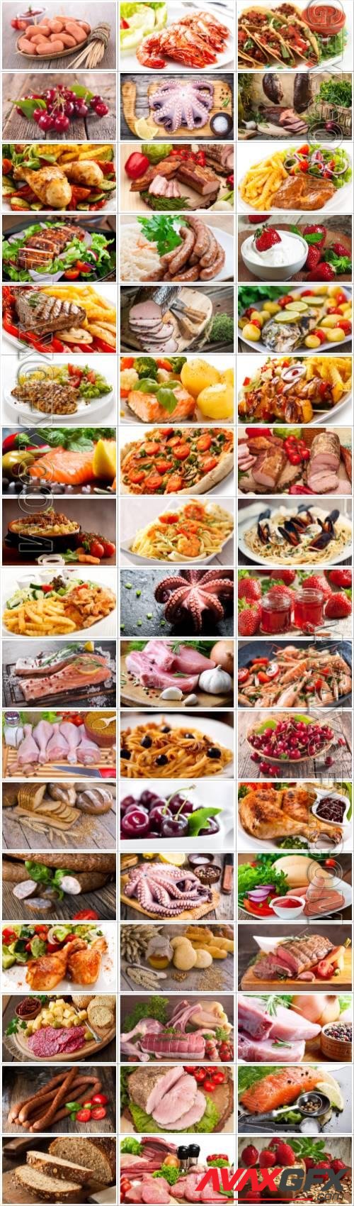 Food large selection stock photos