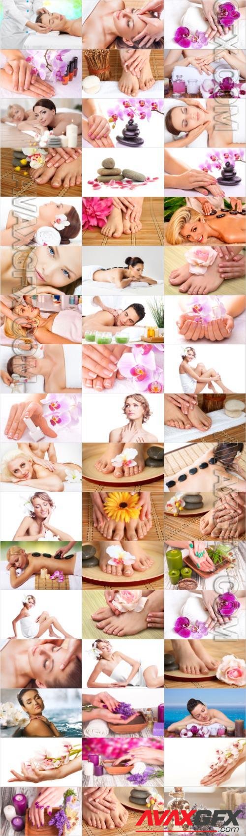 Girls in the spa salon large selection of stock photos