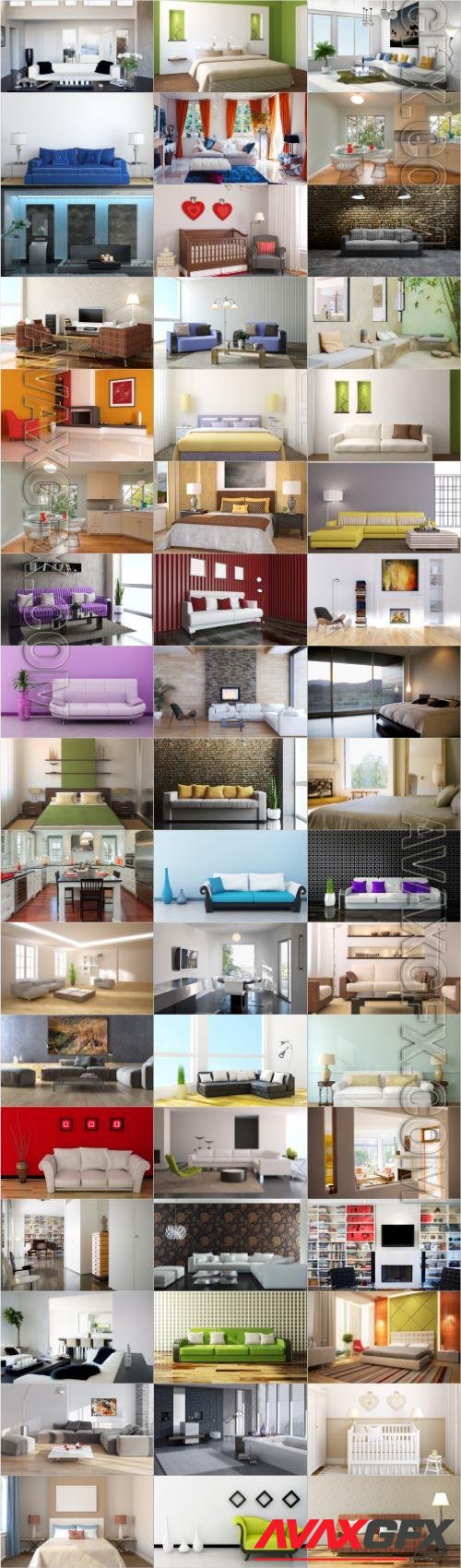 Modern interior large selection of stock photos