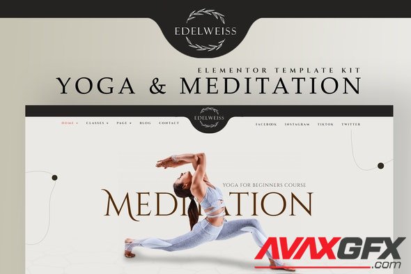 ThemeForest - Edelweiss v1.0.0 - Yoga & Meditation Elementor Template Kit - 33963958