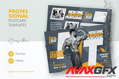 Fitness Time Postcard Templates NGMHPS8