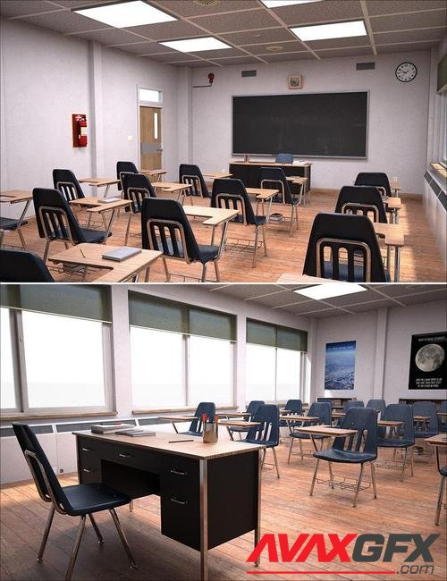High School Classroom Interior