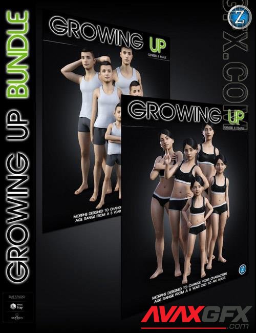 Growing Up Bundle for Genesis 8 Female and Male