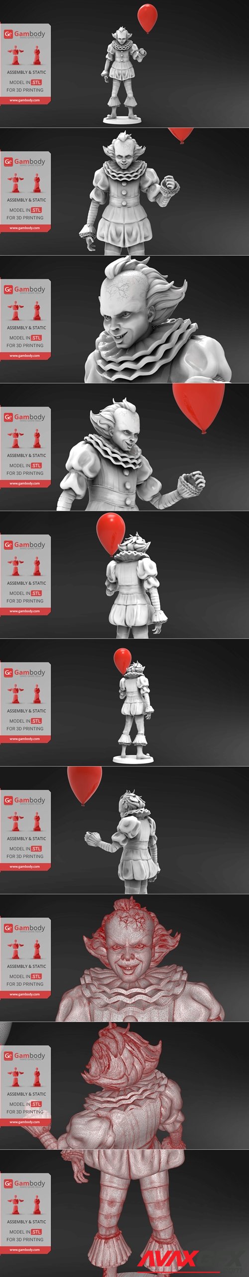 Pennywise Clown from "IT" – 3D Printable STL