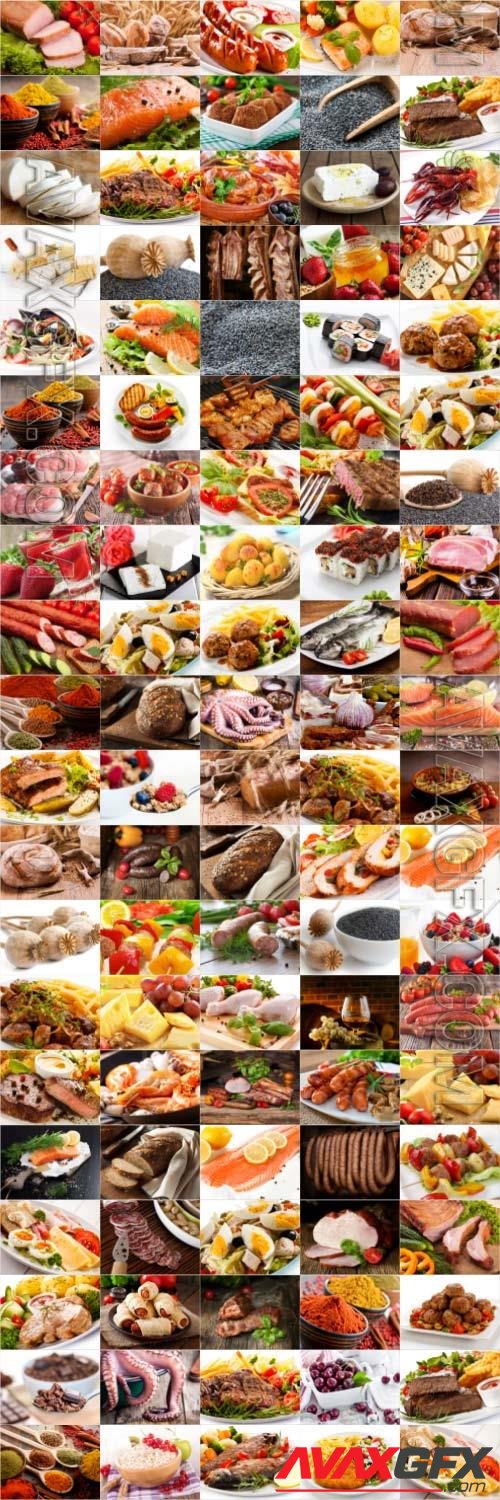 Food, meat, vegetables, fruits, fish, stock photo bundle vol 1
