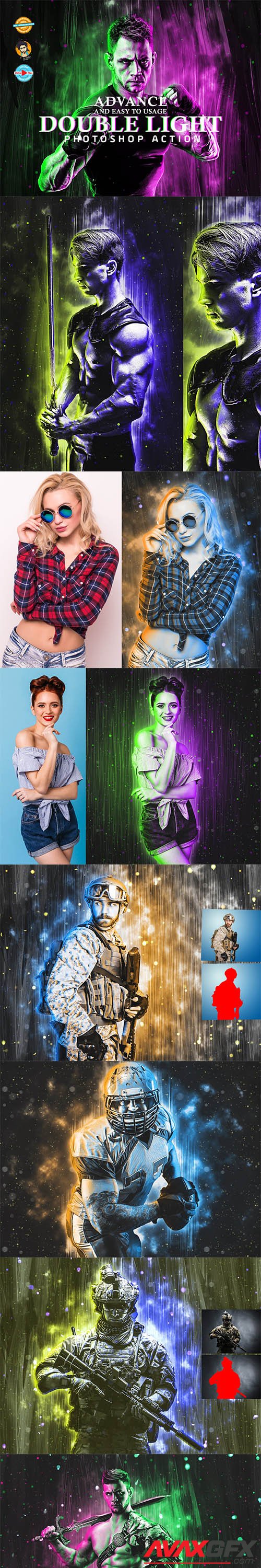 CreativeMarket - Double Light Photoshop Action 6418575