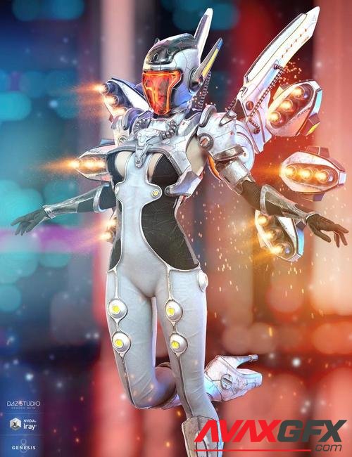 dForce Mech Dancer Outfit for Genesis 8 Female(s)