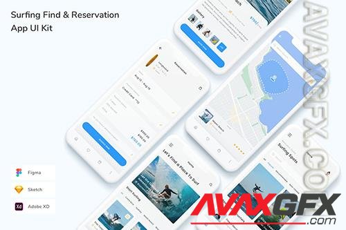 Surfing Find & Reservation App UI Kit Q6CH6N5