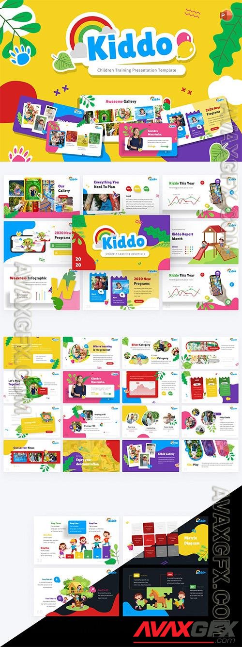 Kiddo Education PowerPoint Template P9STMVX