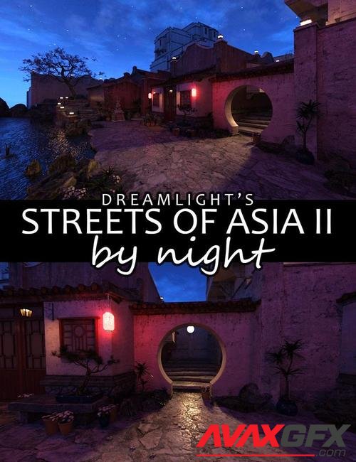 Iray DS Lights - Streets Of Asia 2 By Night