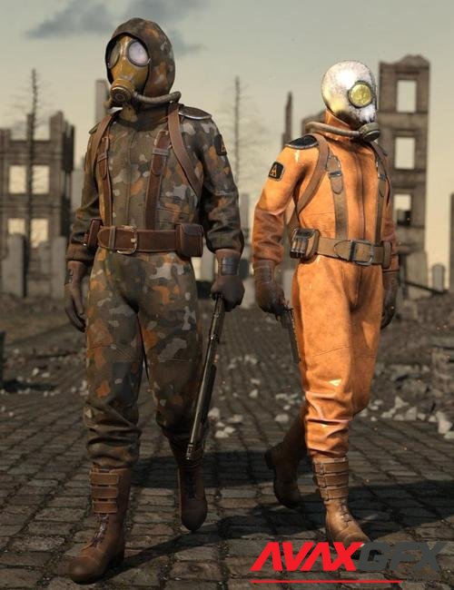 Radioactive Soldier Outfit for Genesis 8 Male(s)