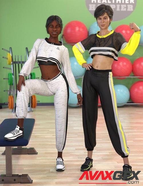 dForce Gym Brat Outfit Textures