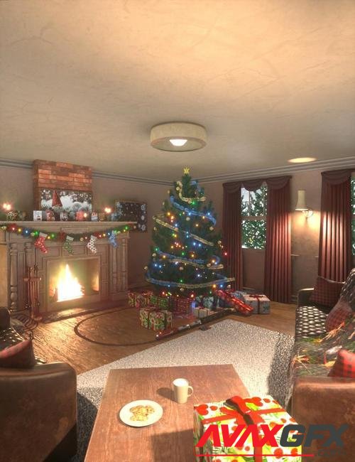 Cozy Christmas Living Room