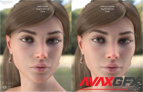 Subtle Asymmetrical Face Morphs for Genesis 8 Female