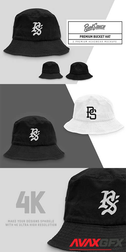 CreativeMarket - Premium Bucket Hat Mockups 6321758