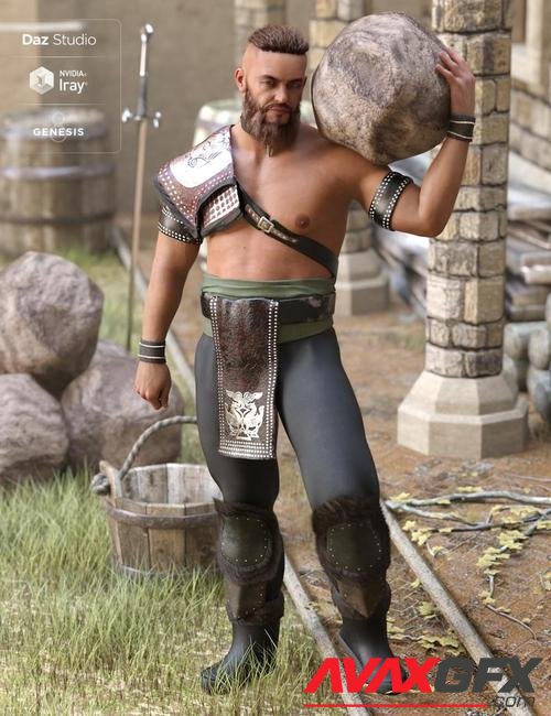 Tribal Warrior King Outfit for Genesis 8 Male(s)